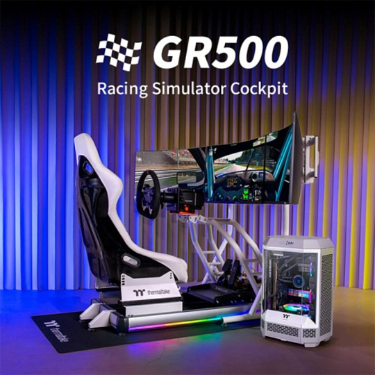 THERMALTAKE Závodní kokpit GR500 Racing Simulator Cockpit, Bílá